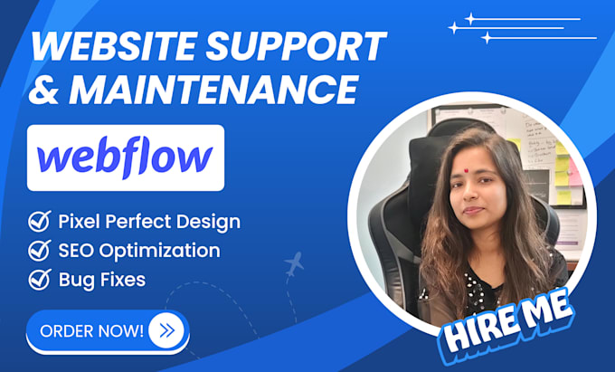 do maintenance, redesign update webflow website, provide expert webflow services