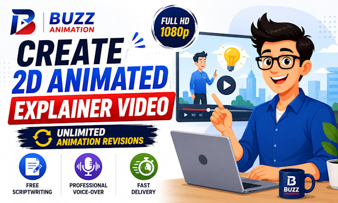 create a professional 2d saas explainer video for your product