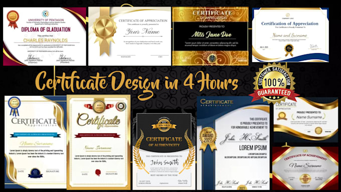 Certificate Design Simple Many Many Design Do certificate design for award, gift, diploma and many more by Karen ...