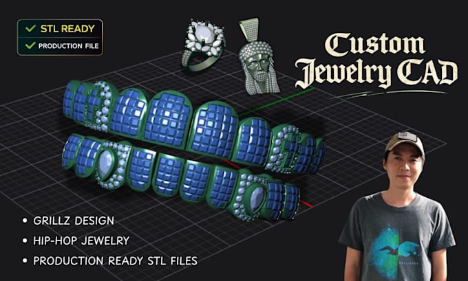 design any custom grillz in 3d cad