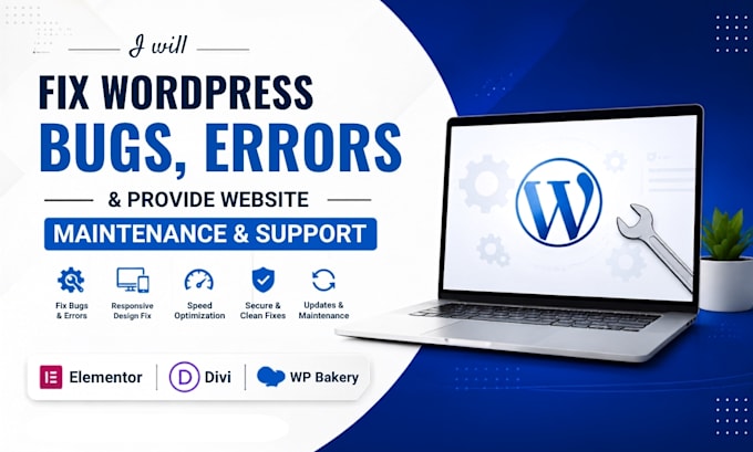 fix wordpress bugs, errors and provide website maintenance