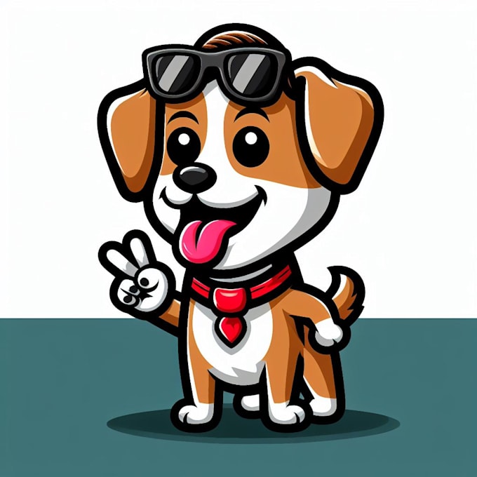 design mascot cartoon logo for your dog