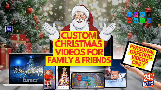 create personalized christmas greeting videos for family and friends