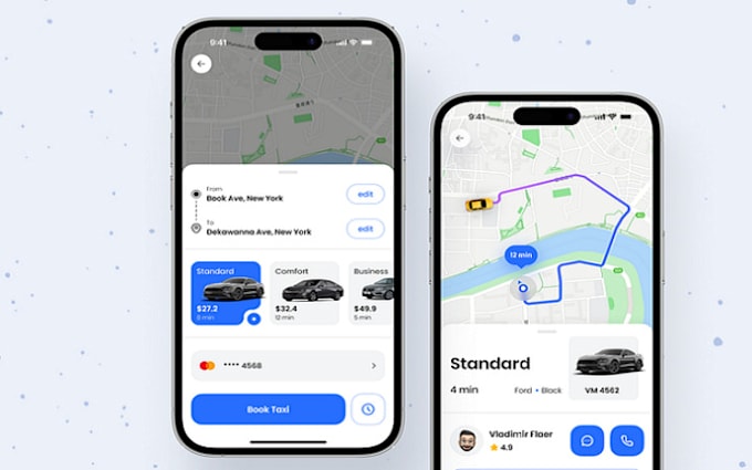develop taxi booking app, rideshare app, uber clone, ola app, gojek, turo, lyft