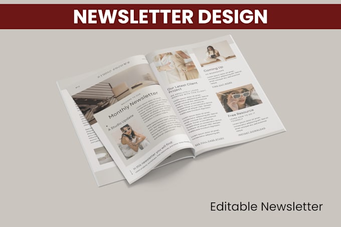 design an editable newsletter and email template on canva