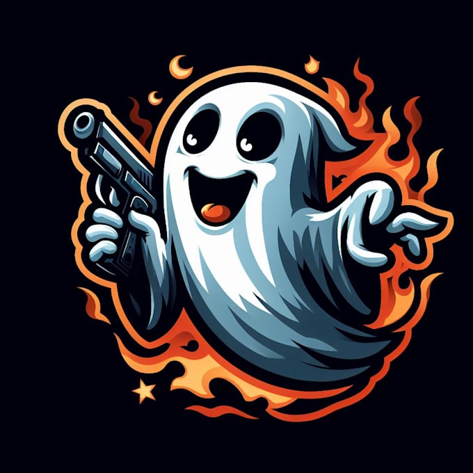 create ghost sport mascot logo