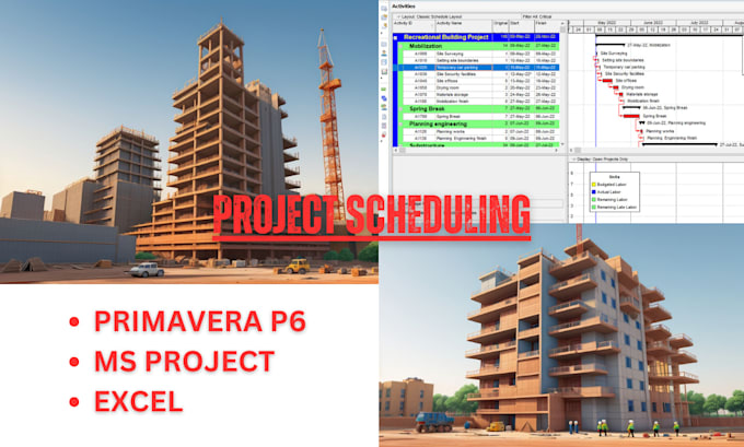 make project schedule on primavera, ms project or excel