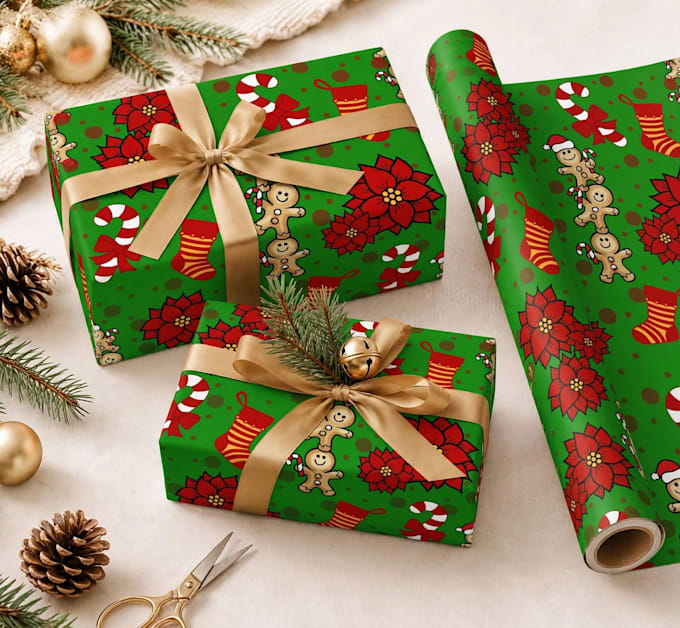 design chrsitmas wrapping paper designs