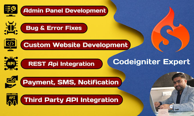 develop or fix codeigniter website, codeigniter developer