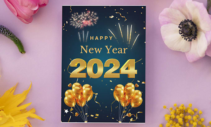 Design elegant happy new year cards by Meshack_musyoka | Fiverr