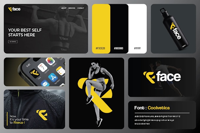 design a minimalist logo and brand identity, brand style guide, brand book