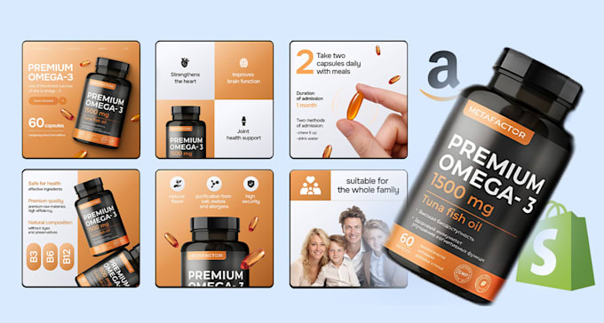 design shopify, amazon product listing images