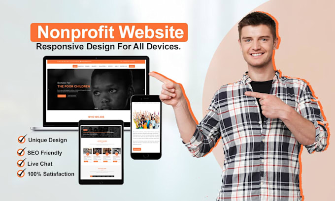 build nonprofit website for charity, ngo and church