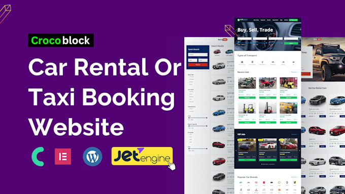 create a dynamic car rental or taxi booking website
