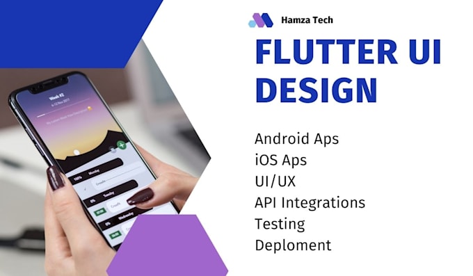 develop flutter front end UI for android and ios
