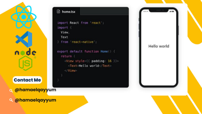 Setup react native, expo cli, node js, vss and bug fixes by ...