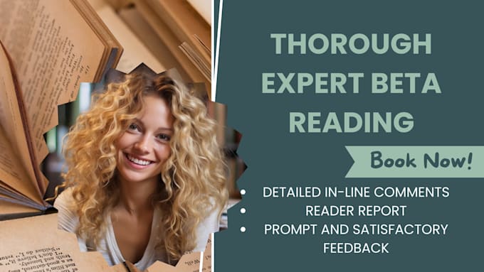 intensively beta read your fiction novel, any genre