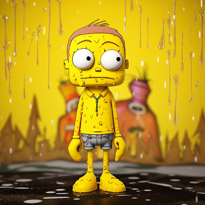 create a yellow cartoon character