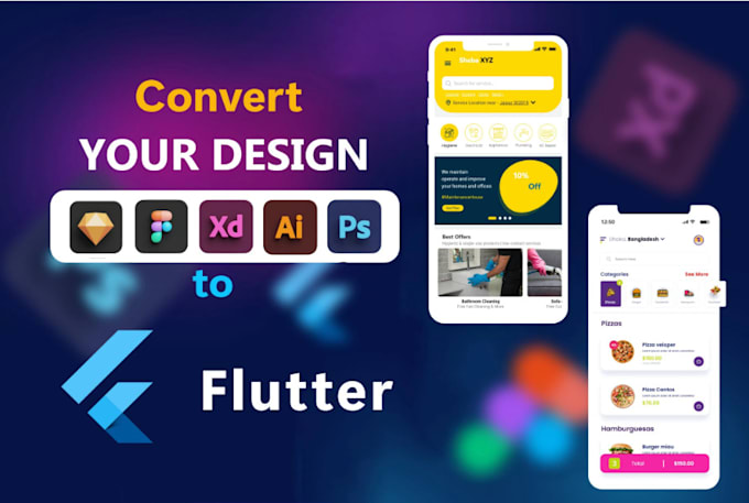 Professionally develop flutter ui front end for hybrid app by ...