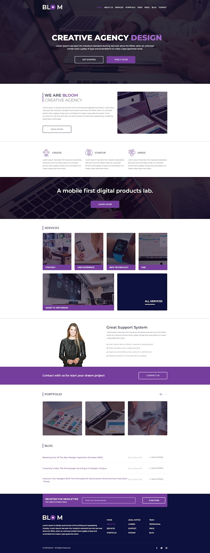 convert PSD to a responsive landing page