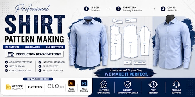 make mens and womens shirt sewing patterns with markers
