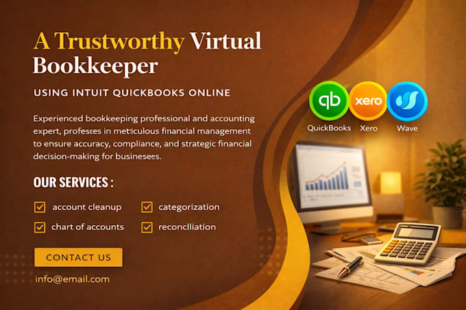 be a trustworthy virtual bookkeeper using intuit quickbooks online
