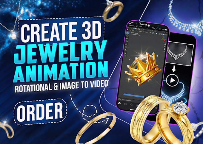 create 3d rotational jewelry animation video, product image to ai video