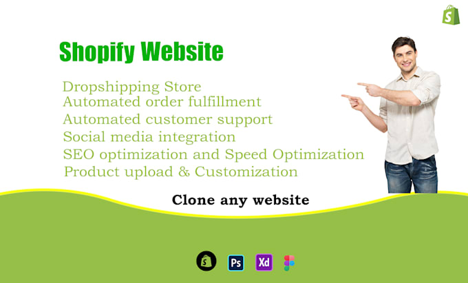 create your shopify website, online store, shopify store
