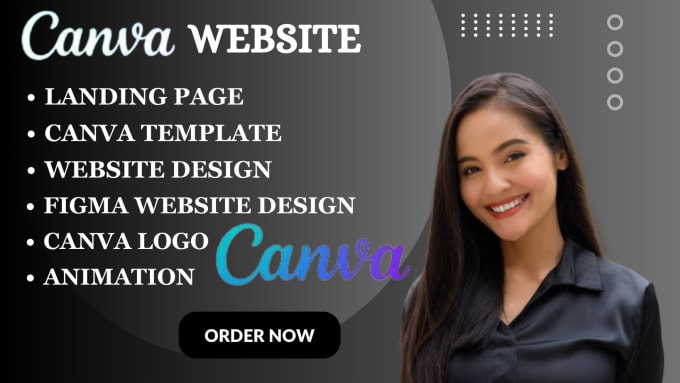 I will design stunning canva website, landing page, canva template figma website design