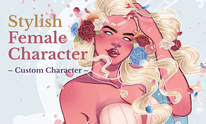 draw a stylish female character illustration