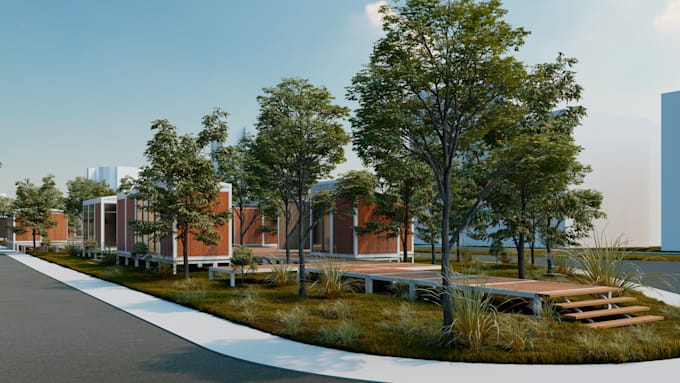 3d model and 3d render your exterior house and apart design