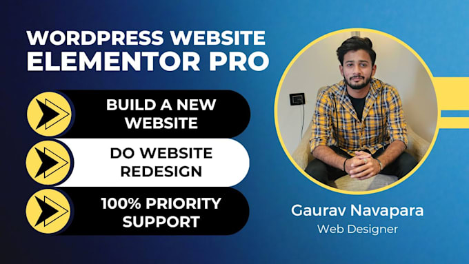 create full wordpress website using elementor pro