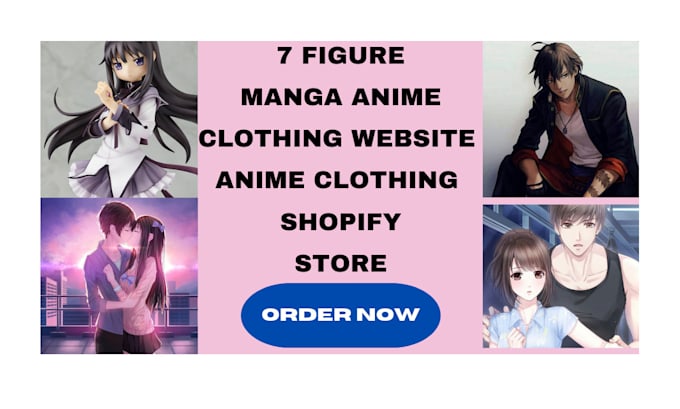 Design figure anime shopify store anime clothing store manga