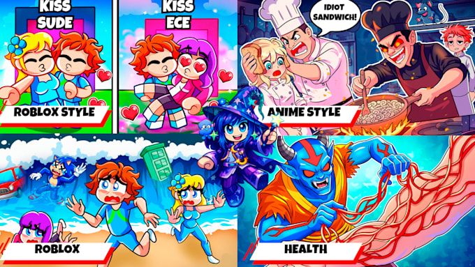 draw amazing cartoon thumbnail