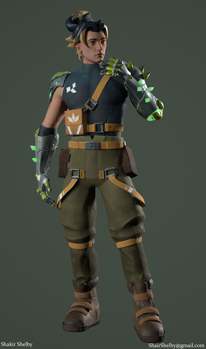 create a stylized 3d character for games and figures