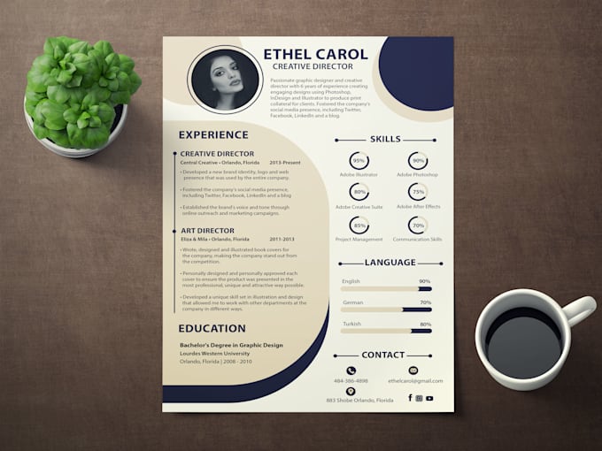 create professional CV, resume, cover letter design