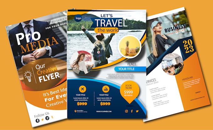 design, redesign, edit or modify flyer, poster and brochure