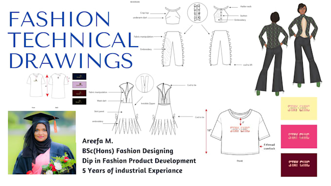 create fashion technical tech pack drawings