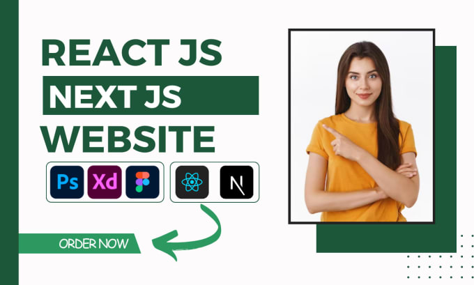 Build a modern website using react js and next js as a next js ...