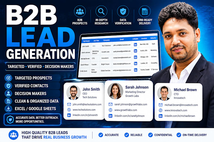 generate targeted b2b leads and build verified decision maker lists