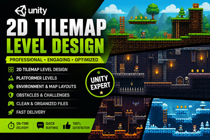 design 2d platformer levels in unity tilemap