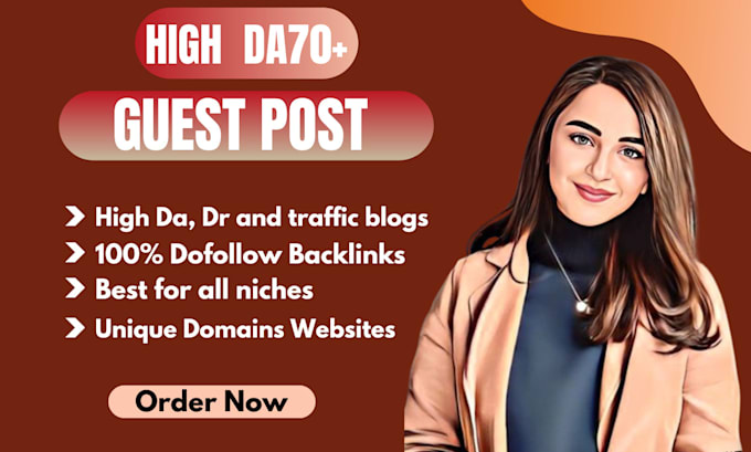 provide guest post, high da guest post on da90 websites with dofollow backlinks