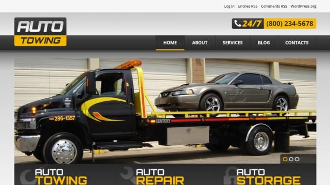 Design a towing website logistics courier truck company website