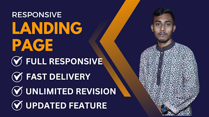 Create responsive landing page website using html css and boostrap by ...