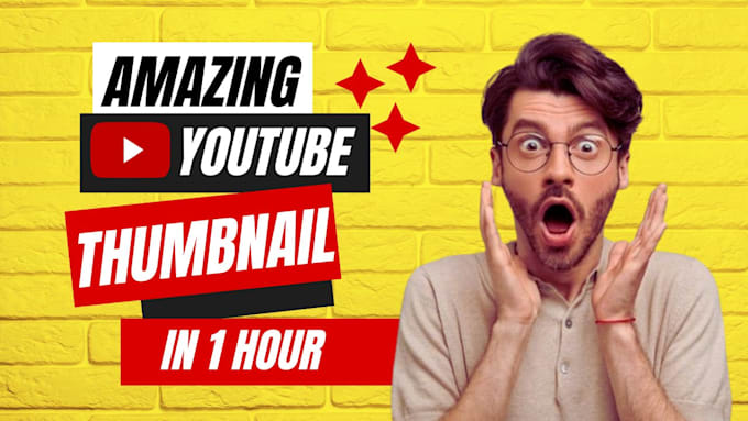 design an amazing youtube thumbnail in fast