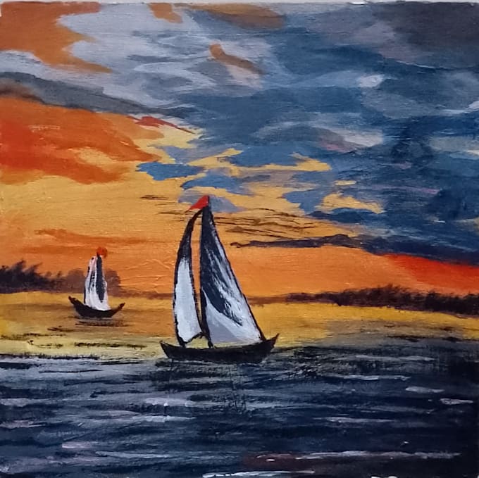 paint canvases in all sizes with acrylics