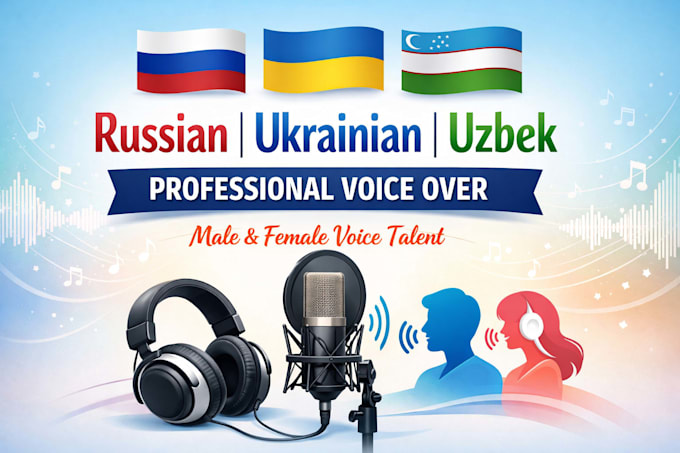 record russian, ukrainian, uzbek voice over professionally
