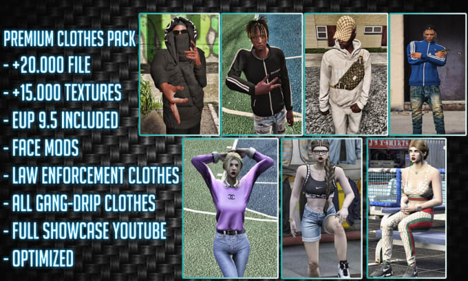 Make fivem premium clothing pack with premium outfits by Fivemstore_tg ...