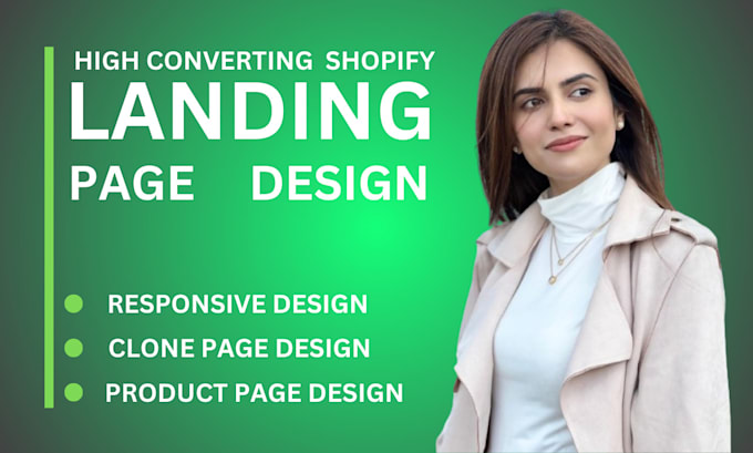 design high converting landing page with a winning product