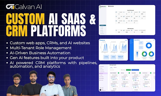 build custom web app, custom crm, ai website, mvp website